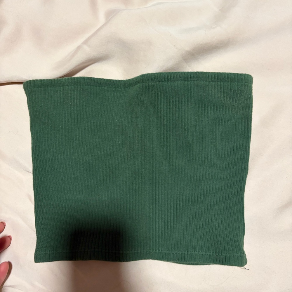 Urban Outfitters Green Ribbed Knit Tube Top